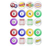 20 x Edible BINGO CupCake topper Cake Topper decoration NOT-PRECUT