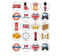20 x Edible London British CupCake topper Cake Topper decoration NOT-PRECUT Bear (1)