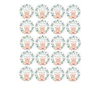 20 x EDIBLE Teddy Bear We can bearly wait Personalised cupcake toppers wafer/icing uncut (wafer paper)
