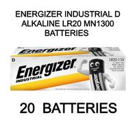 20 x ENERGIZER INDUSTRIAL D ALKALINE LR20 PROFESSIONAL MN1300 BATTERIES 1.5 V
