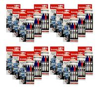 20 x Erich Krause Robogel 4PC Gel Ink Pens - Blue, Black & Red Ink Pens - 0.5mm Fine Point - Refillable (Refills Not Supplied) - Great Value Multi Buy Sets - Ideal for School, Home & Office Use.