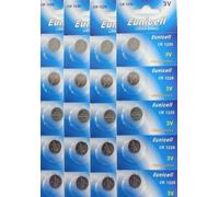 20 x Eunicell CR1220 Lithium Metal Coin Cell 3.0v Batteries, in Separate Blister Packaging