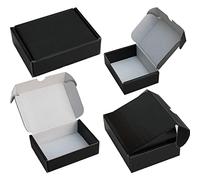 20 x F2 5x4x3" Postal Pip Box Die Cut Black Cardboard Mailing Shipping