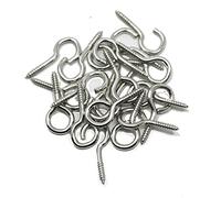 20 x fiXte Screw in Hooks and Eyes Net Wire Curtain Screws 10 x Hooks and 10 x Eyes 25mm