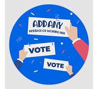 20 x General Election Vote 5cm Personalised Edible Cupcake Toppers on Premium Icing