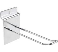 20 X HD Looped Euro Hooks for Slatwall, Accessories, Chrome Finish Slatwall Euro Hooks in (4 Inch)