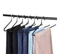 20 X Heavy Duty Non Slip Metal Black Trouser Pants Slack Open Ended Hangers Bar