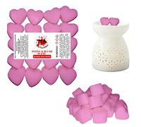20 x Highly Scented Wax Melts Mini Hearts Many fragrances Designer Inspired (Peony & Blush)