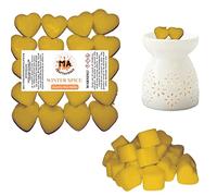 20 x Highly Scented Wax Melts Mini Hearts Many fragrances Designer Inspired (Winter Spice)