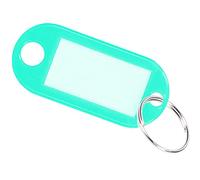 20 x Key Fob Key Tags Writeable Key Ring for Labelling Turquoise