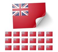 20 X Merchant Navy Stickers - Red Ensign Flag Decals 8.5cm x 5.5cm - Union Jack Maritime Stickers for Laptops, Scrapbooks, Festivals, and Crafts