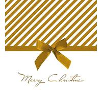 20 X Merry Christmas Gold Bow 3 PLY Paper SERVIETTES NAPKINS 13" X 13"
