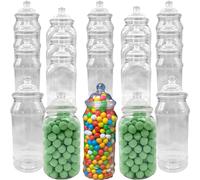 20 x Mixed 1L Plastic Victorian Sweet Jars for Candy Buffet, Wedding, Party