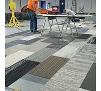 20 x Mixed Colour Plank Carpet Tiles 5 SQM Heavy Duty Home Commercial Retail Office Shop Premium Flooring Rugs Floor Tile Hardwearing Anti-Slip Floor Covering, Random, Bitumen Backed