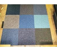 20 x Mixed Colours Carpet Tiles 5m2 Heavy Duty Commercial Premium Retail Office Flooring Random, Bitumen Backed