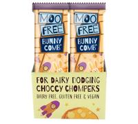 20 x Moo Free Bunnycomb Snack Bars Bars | Dairy Free Milk Chocolate With Vegan Friendly Honeycomb (20g)