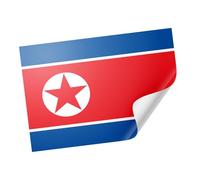 20 X North Korea Stickers - DPRK Flag Decals 5cm x 8cm - Red, Blue and White Emblem Stickers for Laptops, Scrapbooks, Festivals, and Crafts