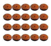 20 x Orange Amber Round Circular Reflectors for Driveway Gate Fence Post Trailers