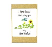 20 x Personalised Teacher Seed Packs with Sunflower Seeds End of Term Gift for Pupil