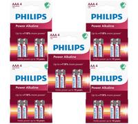 20 x PHILIPS AAA Power Alkaline Batteries 1.5V - L92 HR03 LR03 MN00 6103 Micro