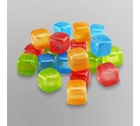 20 x Plastic Reusable Ice Cubes Coloured Party Drink Cooler Cool Freeze Blocks