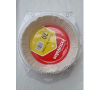 20 x Round Paper Non Stick Grease Proof loaf Cakes tin Liner 18 cm Depth 6 cm for Cakes pies flans