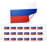 20 X Russia Stickers - Russian Flag Decals 5cm x 8cm - White, Blue and Red Tricolour Stickers for Laptops, Scrapbooks, Festivals, and Crafts
