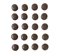 20 x Screw Cover Caps for No 6-8 Gauge Screws, Firm Clip-On Type (Dark Brown)