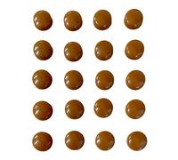 20 x Screw Cover Caps for No 6-8 Gauge Screws, Firm Clip-On Type (Medium Brown)
