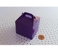 20 x Single Chocolate PURPLE cupcake boxes cake boxes 80x80x80mm inc inserts/holder