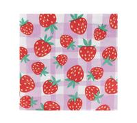 Talking Tables 20 x Strawberry Themed Pink Napkins for Tea Parties, Picnics, Mother’s Day, Wimbledon | Spring Table Decorations, Summer Serviettes for Decoupage | Eco-Choice | (NO Plastic) Branded