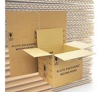 20 x Strong Extra Large Cardboard Storage Packing Moving House Boxes with Carry Handles and Room List 53cm x 53cm x 41cm 115 litres
