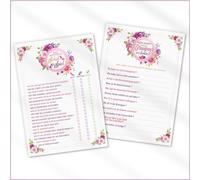 20 x The Wedding Quiz | Wedding Game | The Wedding Shoe Game | Who Knows the Bride and Groom Best? | Marriage Test | Game for the Wedding | Size A5