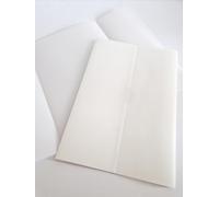 20 x Vellum Invitation Jackets/Wraps to fit A5 invites Pre-Scored 150gsm Vellum Translucent Tracing Paper CL042