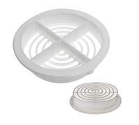 20 x Whie Plastic Soffit Vents 70mm Circular Push Fit Eaves Disc Roof Vent Air Grille