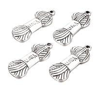 20 x Yarn Charms, Ball of Wool Charms, Knitting Charms, Tibetan Antique Silver Charms, arts and Crafts, Jewelry Making findings