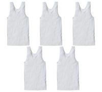 (20- XL - 105CM) Bonds 5 Packs White Mens Chesty Cotton Plain Singlet Vest Tank Top Undergarment M7WL