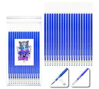 20 XXL Refills for Erasable Gel Pens, Also Compatible with Legami Colour Blue Tip 0.5. Bullet Stick for Writing, on Fabric and Leather Thermo-Erasable