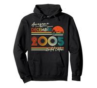 20 Year Old Awesome December 2005 Vintage 20th Birthday Boys Pullover Hoodie