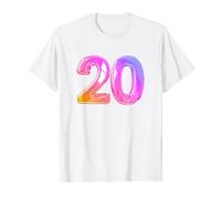 20 Year Old Birthday Number Twenty Birthday Balloon 20 T-Shirt
