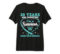 20 Years and Counting Im A Survivor Ovarian Cancer Awareness Premium T-Shirt