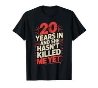 20 Years Married For Men Funny 20th Wedding Anniversary T-Shirt