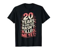 20 Years Married For Women Funny 20th Wedding Anniversary T-Shirt
