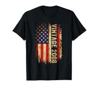 20 Years Old Gifts Vintage 2006 American Flag 20th Birthday T-Shirt