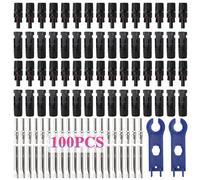 200/100/40/20/10/5 Pcs DC Solar Connector 1000V30A Panel Stecker IP67 waterproof Connectors Kit for PV/MC Cable 2.5/4/6mm2 100pcs(50pairs)