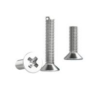 200/100/ 50/20 pcs 304 Stainless Steel Cross Flat Countersunk Head Screw Bolts Length 3-50mm M2 M2.5 M3 M3.5 M4 M5(10mm,M2.0 (50pcs))