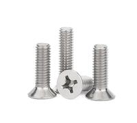 200/100/ 50/20 Pcs 304 Stainless Steel Cross Phillips Flat Countersunk Head Screw Bolts Length 3-50mm M2 M2.5 M3 M3.5 M4 M5(4mm,M2.5 (50pcs))