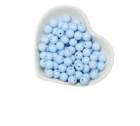 200/1000Pcs Acrylic Round Shape Beads Mixed Color Multicolor Matte Acrylic Round Beads for DIY, Necklace, Bracelet Accessories(LightBlue,6MM-1000Pcs)