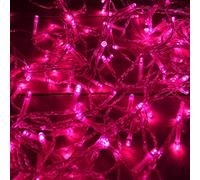 200 16m LED Premier Indoor / Outdoor Christmas Lights in Pink on Clear Wire