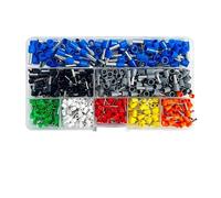 200-1900Pcs Assortment Ferrule Wire Copper Crimp Wire Terminal Kit Insulated Cord Pin End Terminal Electrical Crimper Terminator(VE-KIT-800Pcs)